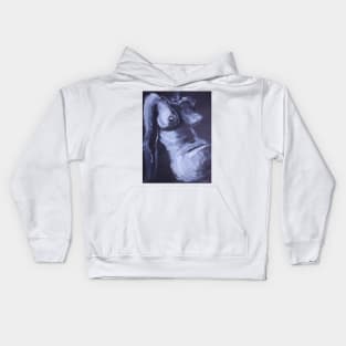 Black And  White Torso 2 - Female Nude Kids Hoodie